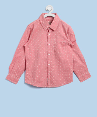

Pepe Jeans Boys Printed Casual Pink Shirt, Coral
