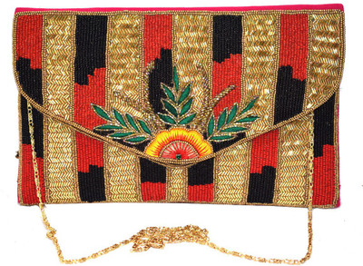 

Saffronworld Women Evening/Party Multicolor Cotton Sling Bag
