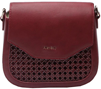 

Allen Solly Women Casual Maroon PU Sling Bag