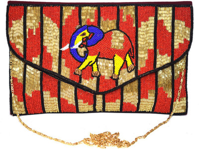 

Saffronworld Women Evening/Party Multicolor Cotton Sling Bag