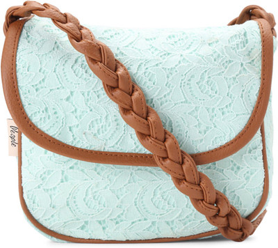 People Women Casual Blue PU Sling Bag