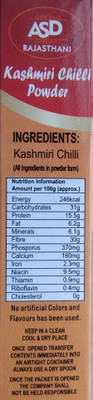 

ASD Rajasthani Kashmiri Chilli Powder 100g - Pack of 4(4 x 25 g)