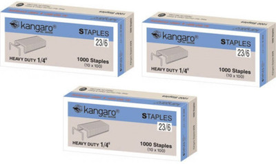 

Kangaro Heavy Duty 1/4 23-6H 23-6H Stapler Pins(Set of 1000, Silver)