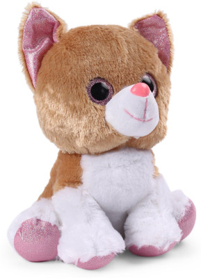 

My Baby Excels Brown Cat Plush With Sparkle Eyes & Ears 22cm - 22 cm(Brown)