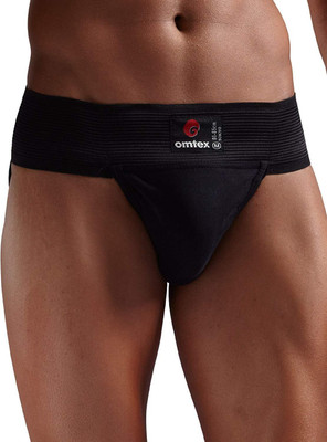 

QUINERGYS ™ Ebony Black - Athletic Mens Adult Protective Brief Abdomen Support (, Ebony Black