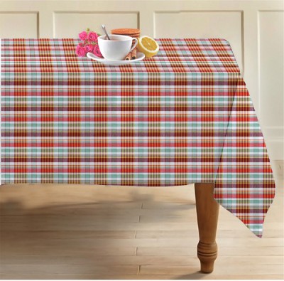 AIRWILL Checkered 6 Seater Table Cover(Multicolor, Cotton)