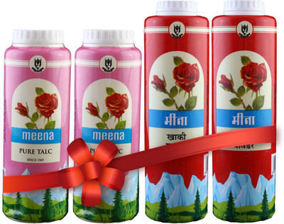 

Meena Products Meena Khaki Powder (300gm 2 bottles) + Meena Pure Talc (125gm 2 bottles)(100 g)