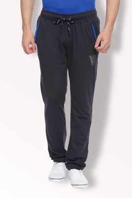 van-heusen-solid-men-blue-track-pants