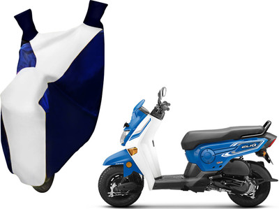 AUTO PEARL Two Wheeler Cover for Honda(CB, White, Blue)