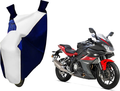 AUTO PEARL Two Wheeler Cover for DSK Benelli(GS, White, Blue)