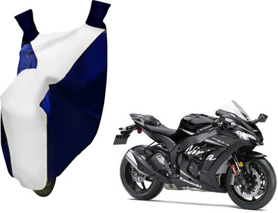 AUTO PEARL Two Wheeler Cover for Kawasaki(Ninja, White, Blue)