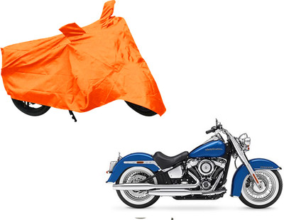 AUTO PEARL Two Wheeler Cover for Harley Davidson(CD deluxe, Orange)