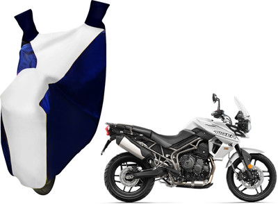 AUTO PEARL Two Wheeler Cover for Triumph(Trigger, White, Blue)