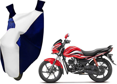 AUTO PEARL Two Wheeler Cover for Hero(Passion Pro, White, Blue)