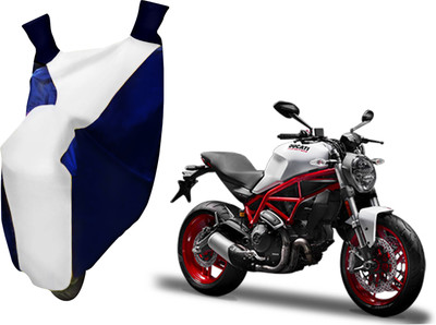 AUTO PEARL Two Wheeler Cover for Ducati(Monster 796 S2R, White, Blue)