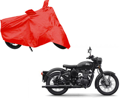 AUTO PEARL Two Wheeler Cover for Royal Enfield(SS, Red)