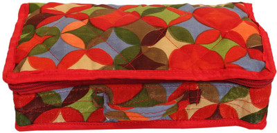

kuber industries Silk Jewellery Kit (Red) Set of 1 Pc Jewellery Kit Vanity Box(Red)