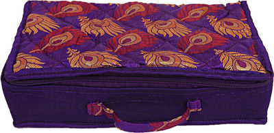

kuber industries Silk Jewellery Kit (Purple) Set of 1 Pc Jewellery Kit Vanity Box(Purple)