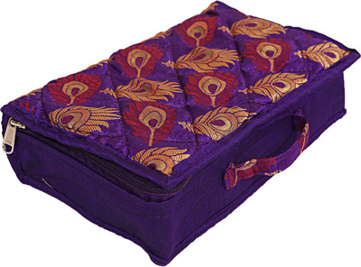 

kuber industries Silk Jewellery Kit (Purple) Set of 1 Pc Jewellery Kit Vanity Box(Purple)
