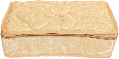 

kuber industries Silk Jewellery Kit (Cream) Set of 1 Pc Jewellery Kit Vanity Box(Cream)