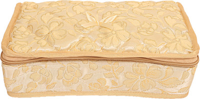 

kuber industries Silk Jewellery Kit (Cream) Set of 1 Pc Jewellery Kit Vanity Box(Cream)