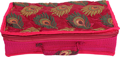 

kuber industries Silk Jewellery Kit (Pink) Set of 1 Pc Jewellery Kit Vanity Box(Pink)