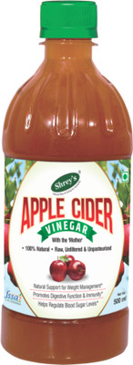 

Shrey's Natural Apple Cider Vinegar with Mother of Vinegar – 500 ml | Raw, Unfiltered & Unpasteurized Vinegar(500 ml)