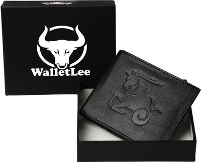 

WalletLee Men Casual Black Genuine Leather Wallet(1 Card Slot)