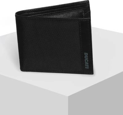 

Ducati Men Black Genuine Leather Wallet(3 Card Slots)