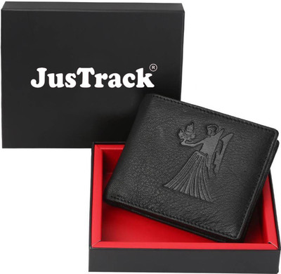 

Justrack Men Black Genuine Leather Wallet(1 Card Slot)