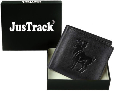 

Justrack Men Black Genuine Leather Wallet(1 Card Slot)
