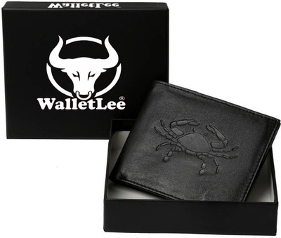 

WalletLee Men Black Genuine Leather Wallet(1 Card Slot)
