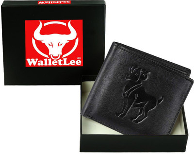 

WalletLee Men Black Genuine Leather Wallet(1 Card Slot)