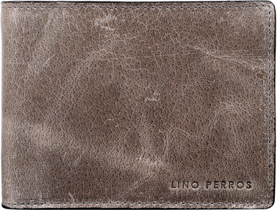 

Lino Perros Men Casual Brown Genuine Leather Wallet(2 Card Slots), Grey