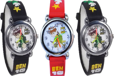 

Crysta Fashion Ben10 Kids Watch (Crysta Fashion)_74 (Also best for Birthday gift and return gift for kids) Pack of 3, Watch - For Boys & Girls