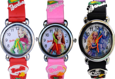 

Arihant Retails Barbie Kids Watch AR-18 (Also best for Birthday gift and return gift for kids) Pack of 3, Watch - For Boys & Girls