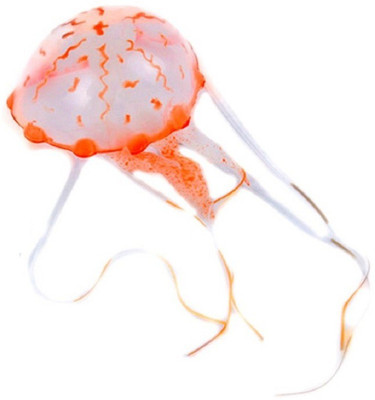 

SRI Neon Orange Glowing Effect Vivid Aquarium Emulation Jellyfish Ornament Fish Tank Decor (Large) Aquarium Plant Anchor({Plant Anchors1)