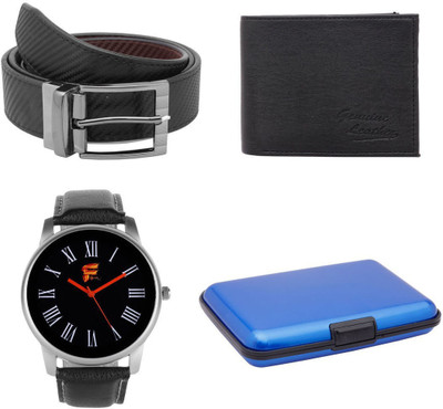 

Facinate Belt, Wallet, Analog Watch Combo(Black)