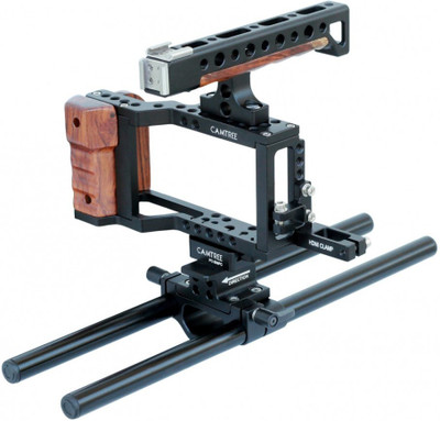 

CAMTREE Hunt Professional Camera Cage with Top Handle & 15mm Rail Rod Support for Blackmagic Pocket Camera (CH-PC-BMPC) Camera Rig