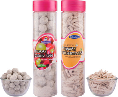 

Dilbahar Gulab Amla Paak, Adrak Pachak Gooseberry, Rose, Ginger Mouth Freshener(Pack of 2)