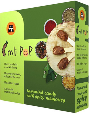 

GO DESi 'Imli Pop': Tamarind, Jaggery Candy with Indian Spices (No Added Sugar & Preservatives) (40 Piece Pack) Tangy, Sour, Spicy Lollipop(Pack of 40)