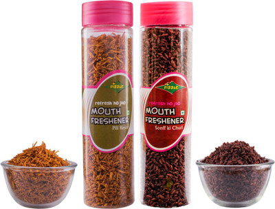 

Dizzle Pili Kesar, Sonff Ki Churi Fennel, Mint Mouth Freshener(Pack of 2)