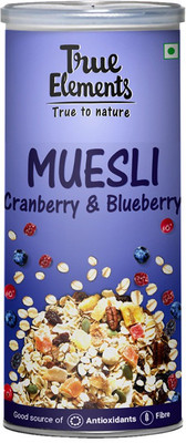 

True Elements Cranberry & Blueberry Muesli(400 g, Barrel)