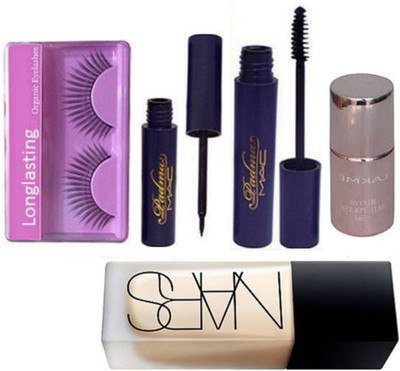 

Longlasting Eyelashes, Padma Eyeliner&Mascara, Mirror Nail Polish, Nars All Day Luminous Weightless Foundation(Set of 5)