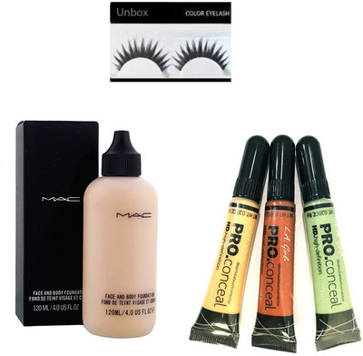 

UnBox Imported combo of Pro Concealer, foundation (Set of 5)(Set of 5)