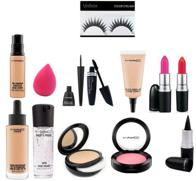

UnBox Mac Lipstick Make Up Professional Combo Pack Of 13 Makeup Kit 75 ml(Set of 13)
