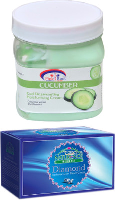 

Pink Root CUCUMBER CREAM 500ML WITH NATURENCE DIAMOND BLEACH 200G(Set of 2)