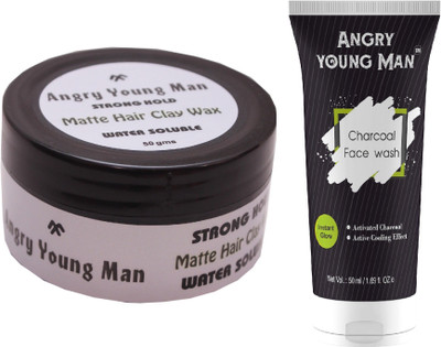 

Angry Young Man Hair Wax & Charcoal Face Wash(Set of 2)