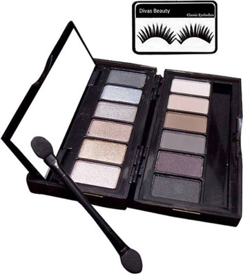 

divas beauty Eyelashes&Naked Smokey Palette Shades 12(Set of 2)