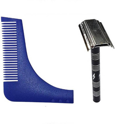

RAAYA Double Edge Razor With Beard Shaping comb(Set of 2)